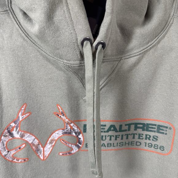 Realtree Outfitters NEW Mens XL Pullover Sweatshirt Hoodie Green Fleece Antlers - Picture 6 of 12
